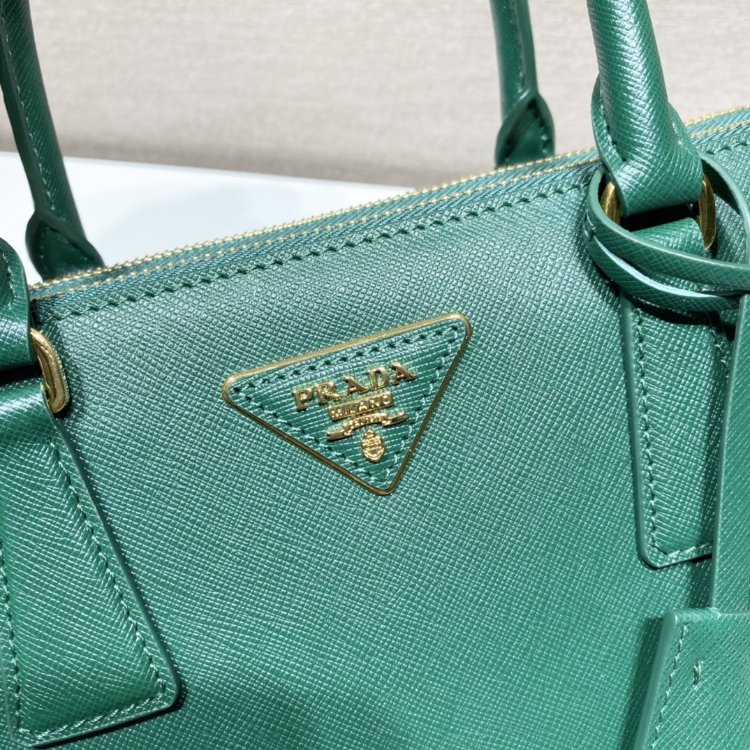 Prada Medium Galleria Saffiano Leather Bag Tote Shoulder Bag Mango Green 1BA863